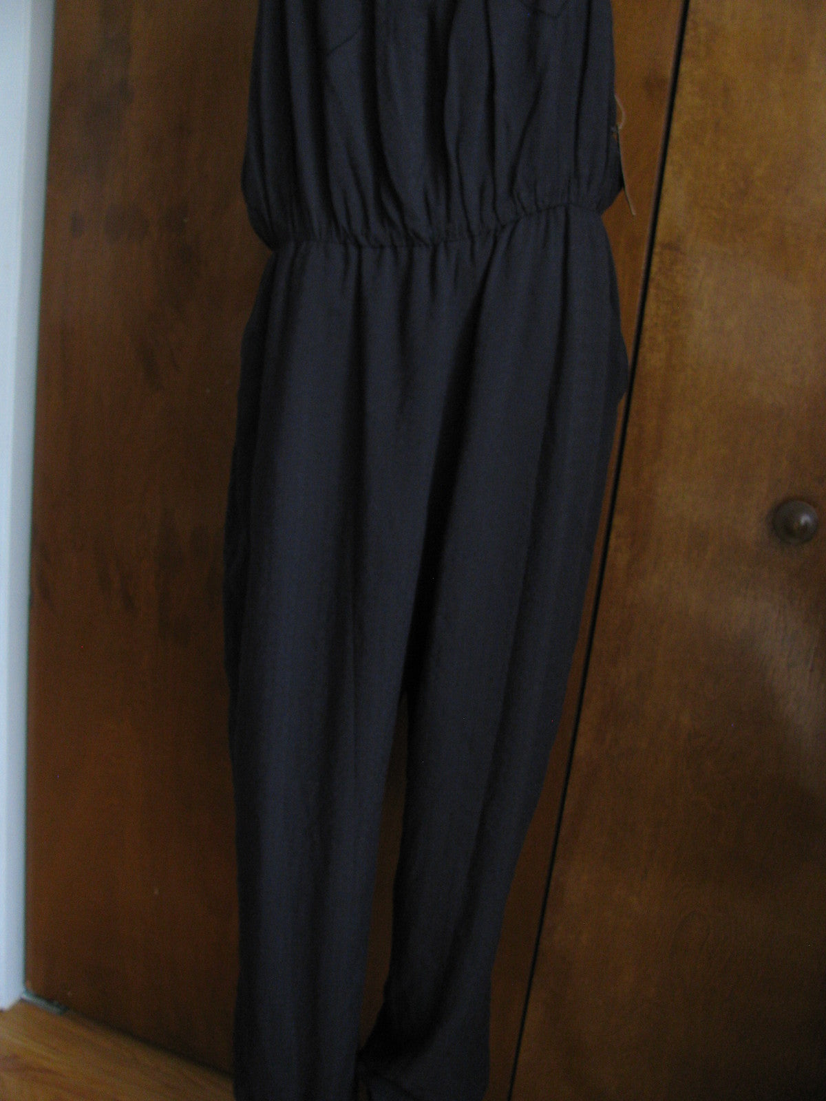 Rachel Roy women's black gorgeous viscose lined jumpsuit size 12 New