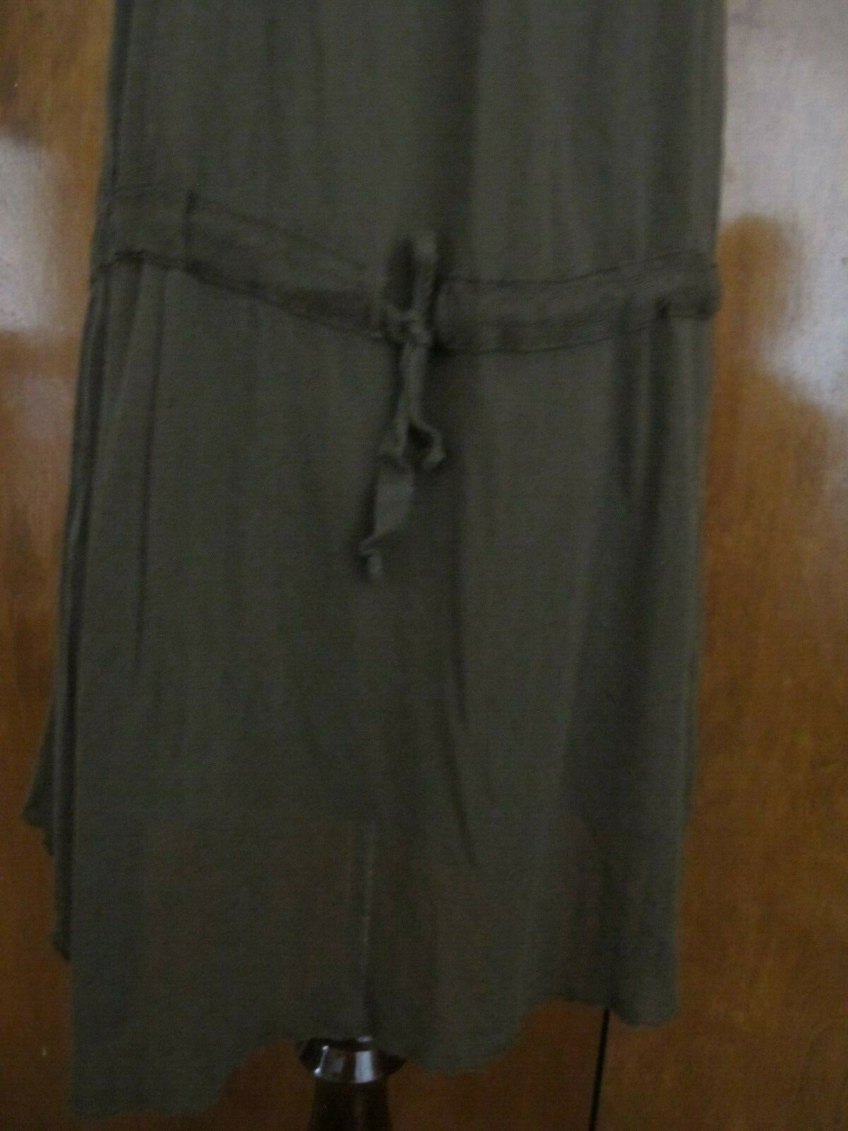 Free People women's dark green detailed tencel lined mini dress size 8