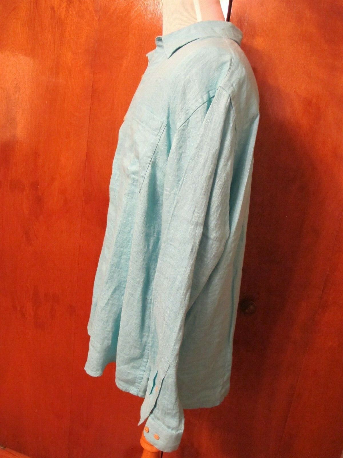 Jos. A. Bank men’s linen teal shirt xlarge 