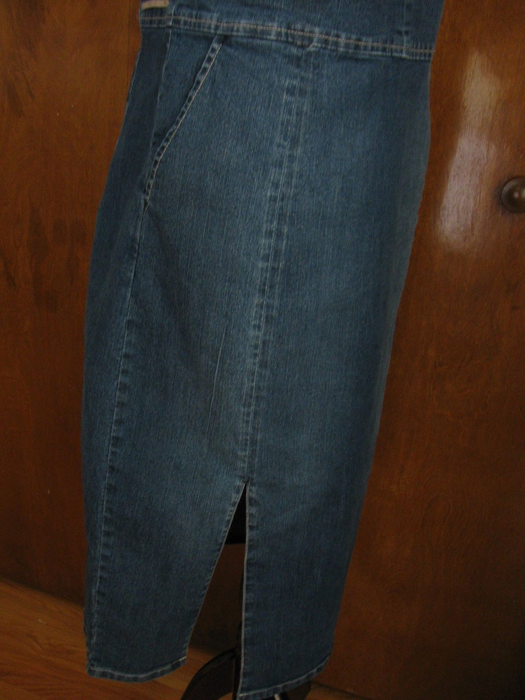 Guess women’s blue denim overalls inspired cotton dress New