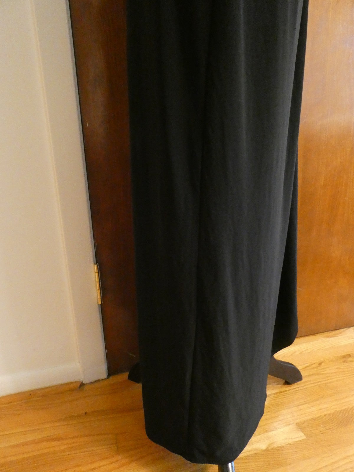 Ralph Lauren women black maxi evening dress draping at the bodice size 4