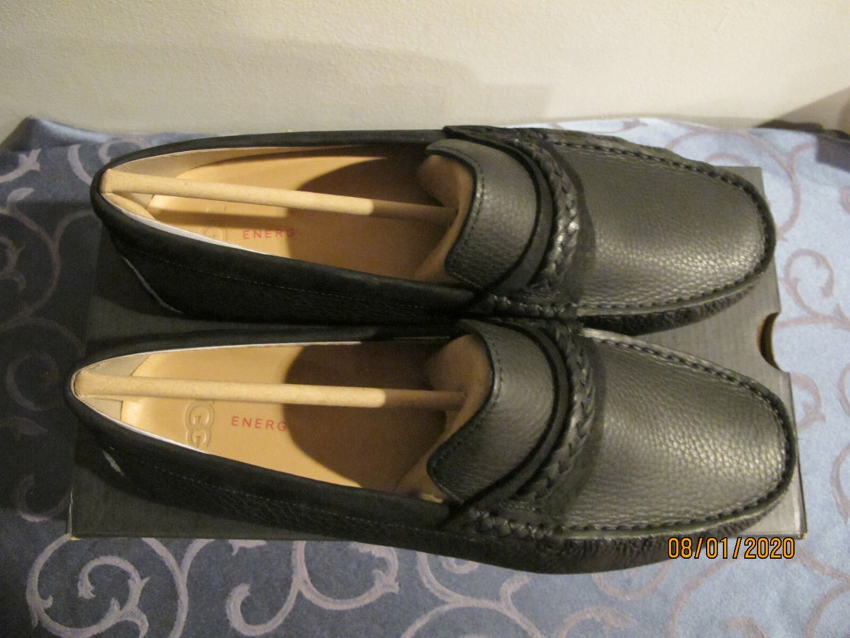 UGG Men's Henrick Leather Braid Black Shoes style 1106810 size 11 2E Wide