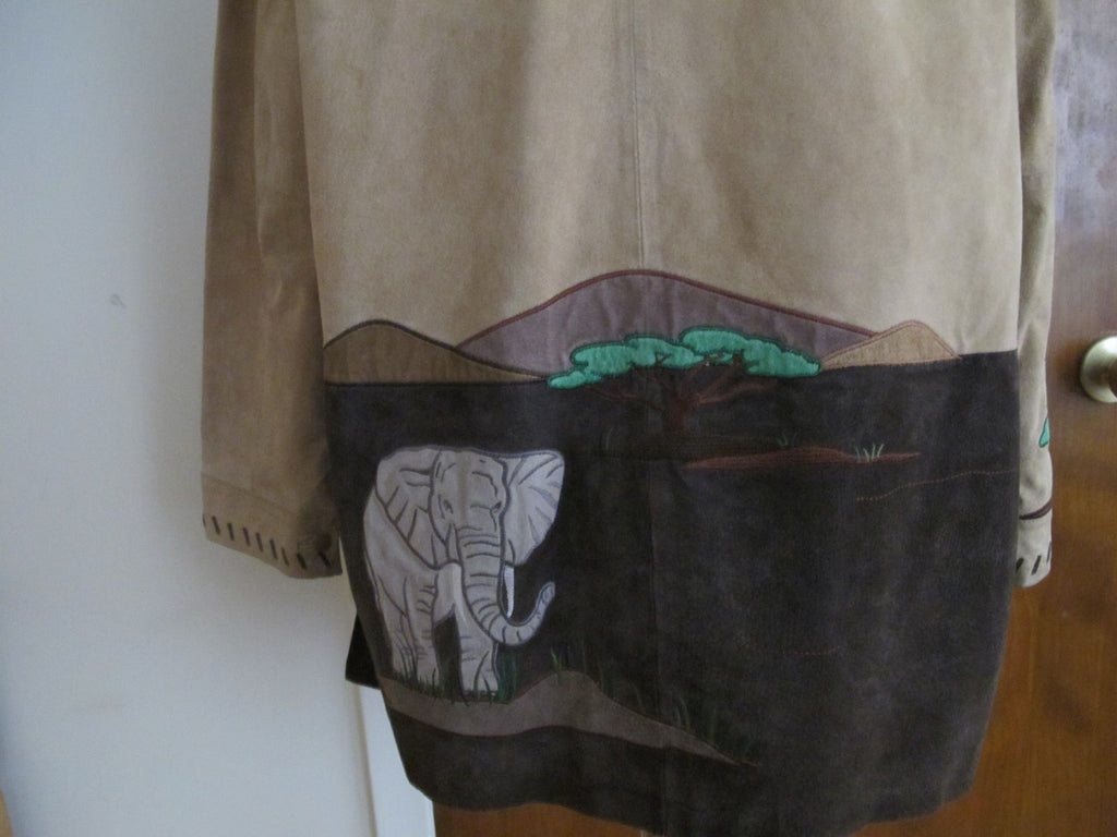 The Quacker Factory Jacket Women's Multi-Color Animal Print Leather Size 1X
