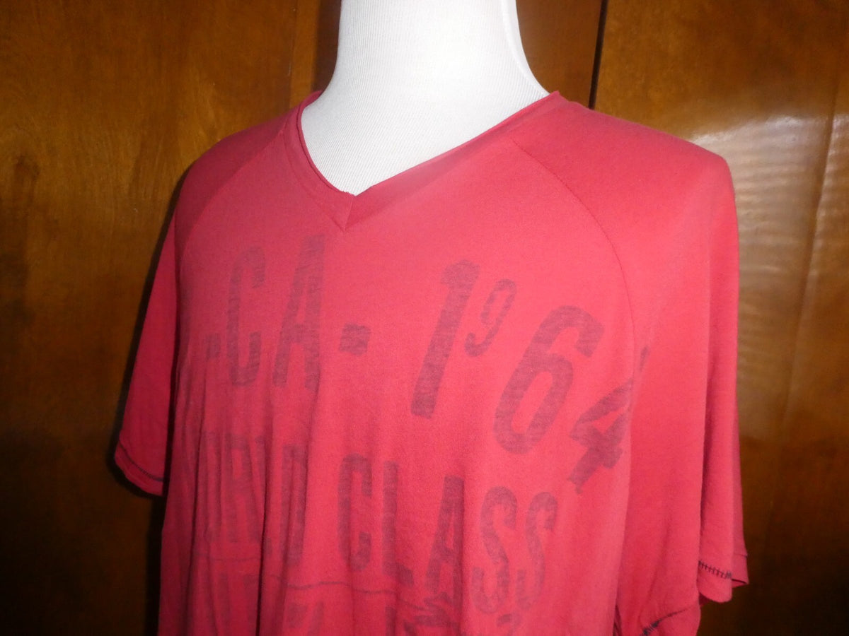 7 SEVEN men’s soft 100% cotton t-shirt red size 2XL NEW