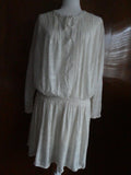 Free People women’s ivory 3/4 sleeves lined sweater dress size large