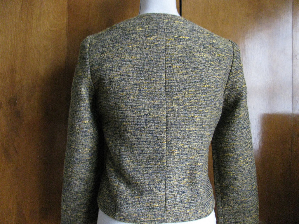 Gap women's yellow/black lurex elegant lined blazer xsmall 