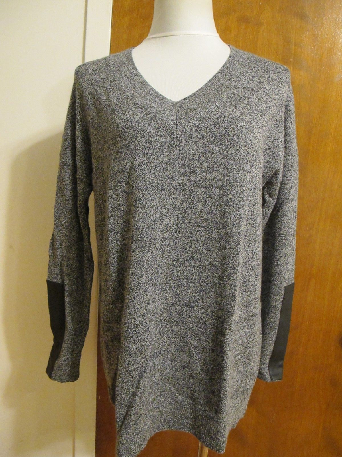 Bloomingdale's women multicolor 2ply cashmeret trim polyurethane sweater Medium 