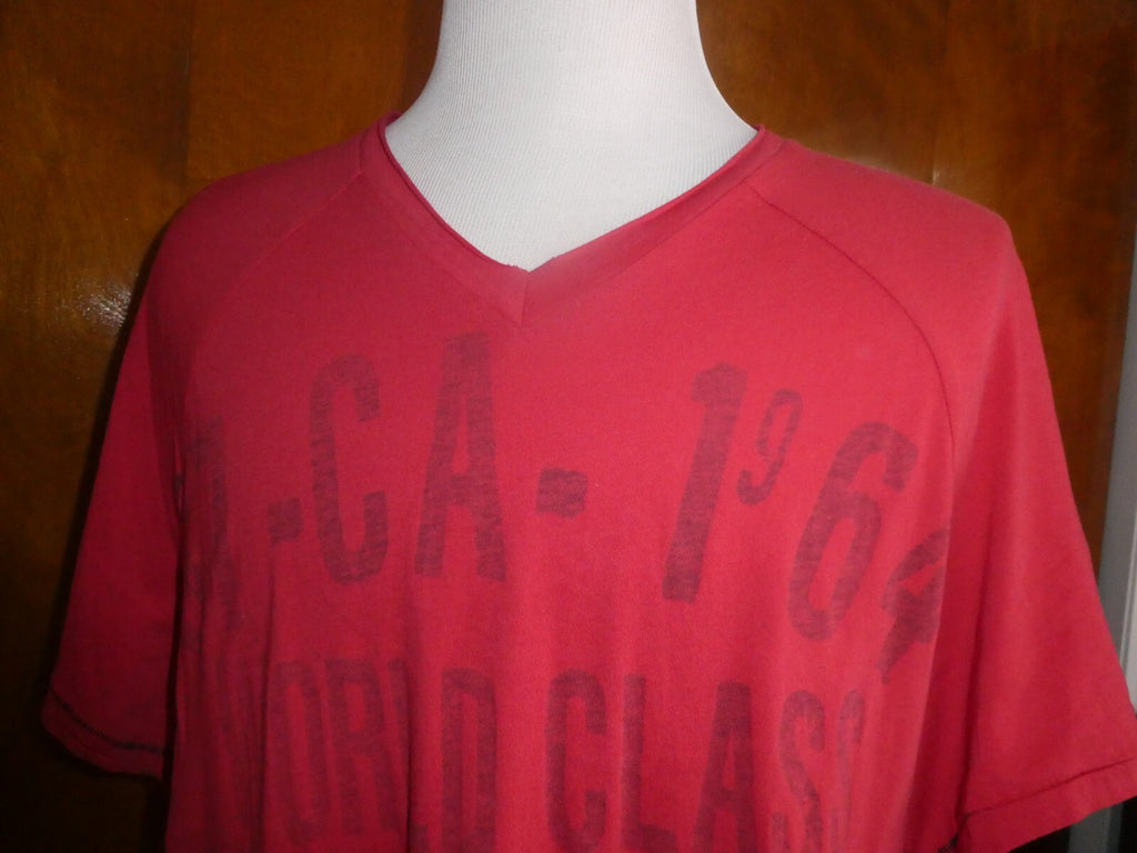 7 SEVEN men’s soft 100% cotton t-shirt red size 2XL NEW