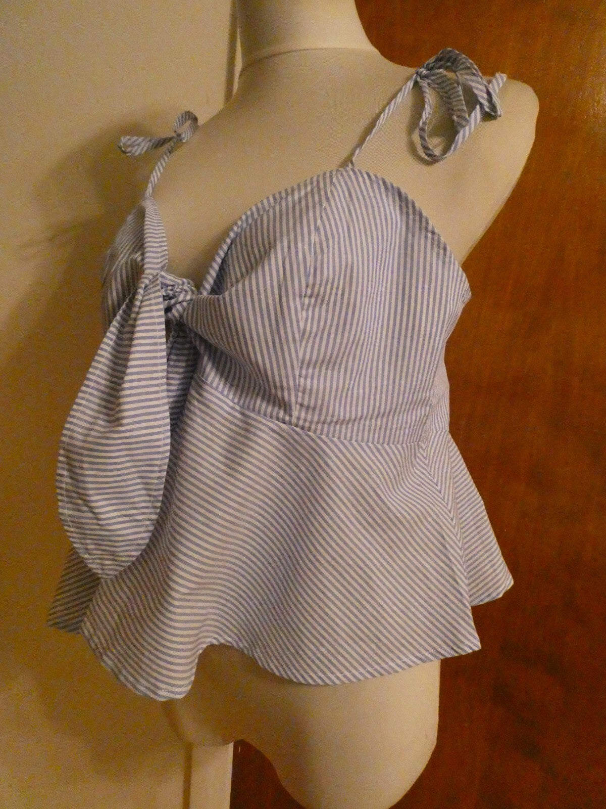 Anthropologie Maeve Women’s Cotton Blue Motif Top Tank Size 12