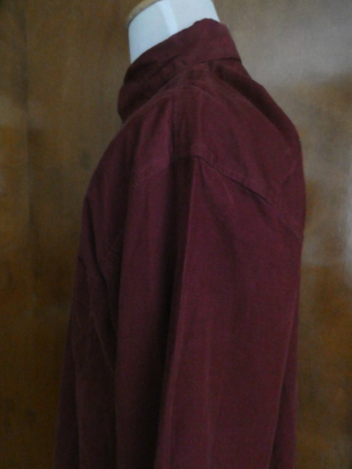 Saks Fifth Avenue soft cotton wine long sleeves mens shirt size xlarge new w/tag