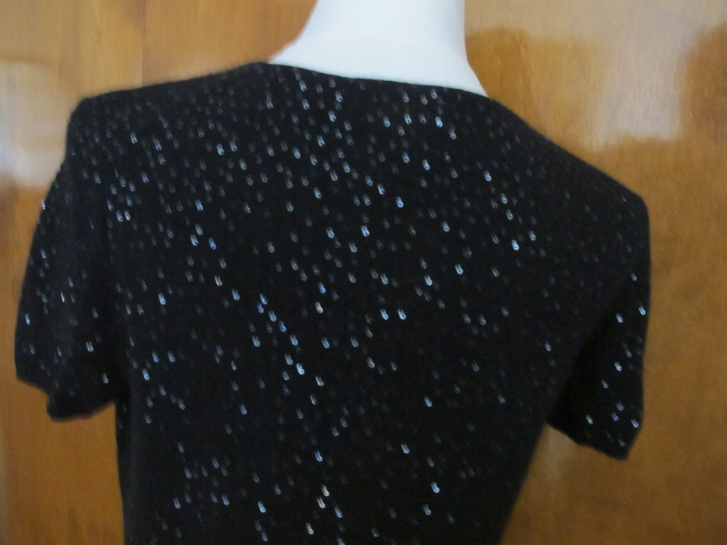 By Bloomingdale’s womens black evening cashmere sweater 