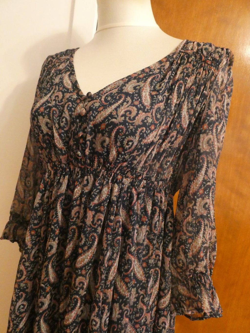 Denim & Supply Ralph Lauren Women Multicolor Long Sleeve Long Dress Size Large