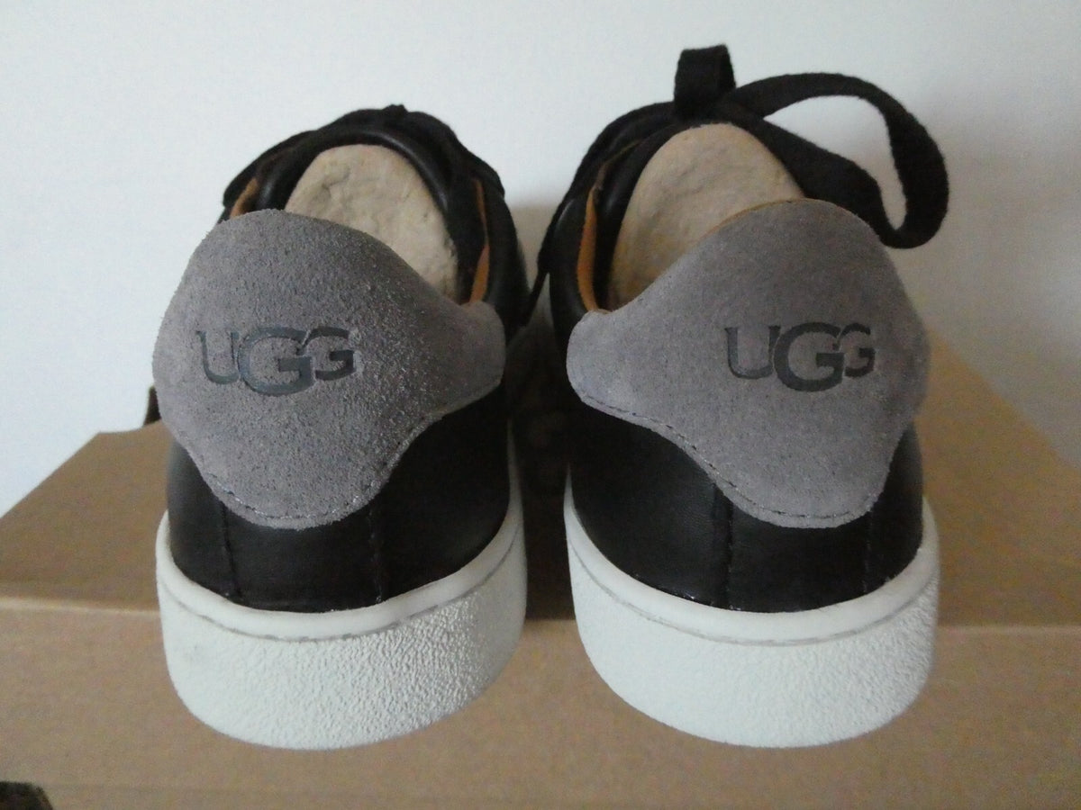 Ugg Australia Women’s Milo Black Leather Sneaker Size 8