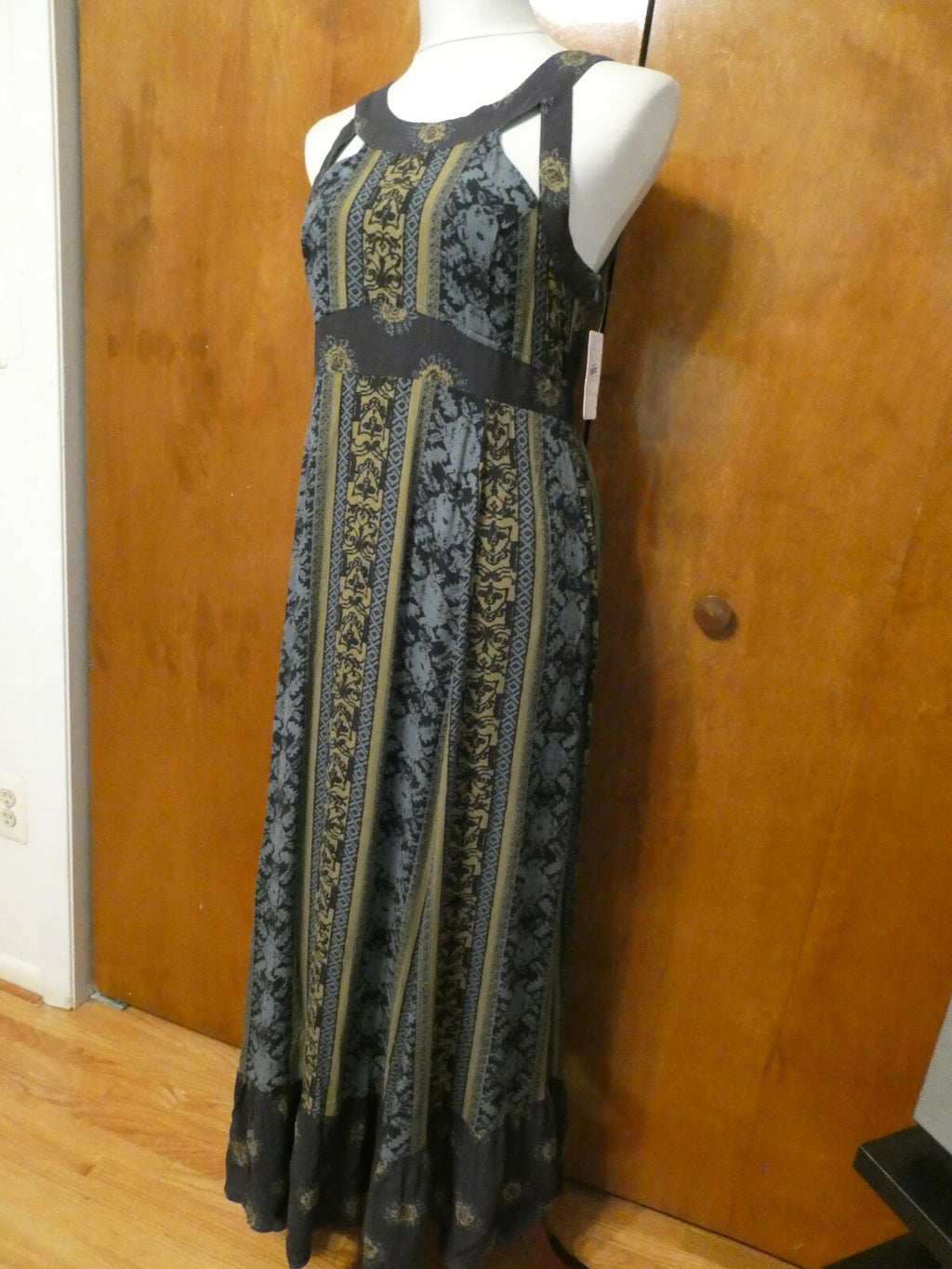 Free People women’s emerald combo soft rayon maxi dress