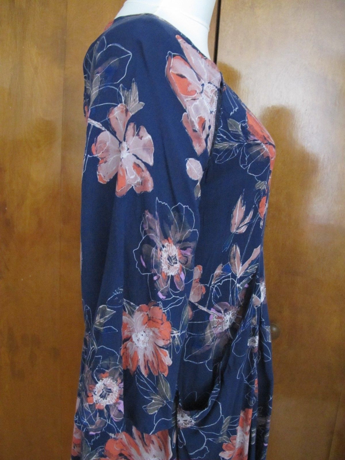Free People women’s multi color relaxed fit short lined new soft rayon dress 2