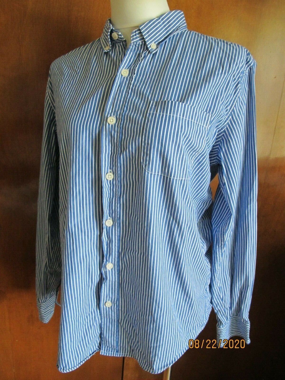 Fox Men's Striped Long Sleeve Button-up Shirt Size Medium