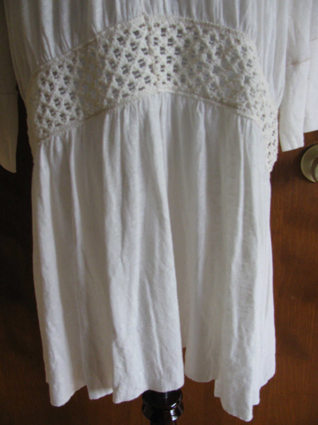 Free People Women's Ivory Soft Rayon Embroidered Mini Dress Size Medium New