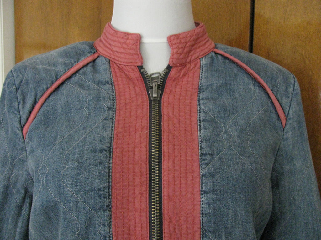 Free People Women's Reversible Denim Jacket Coat XSmall 