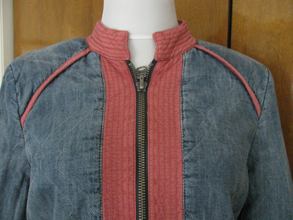 Free People Women's Reversible Denim Jacket Coat XSmall 