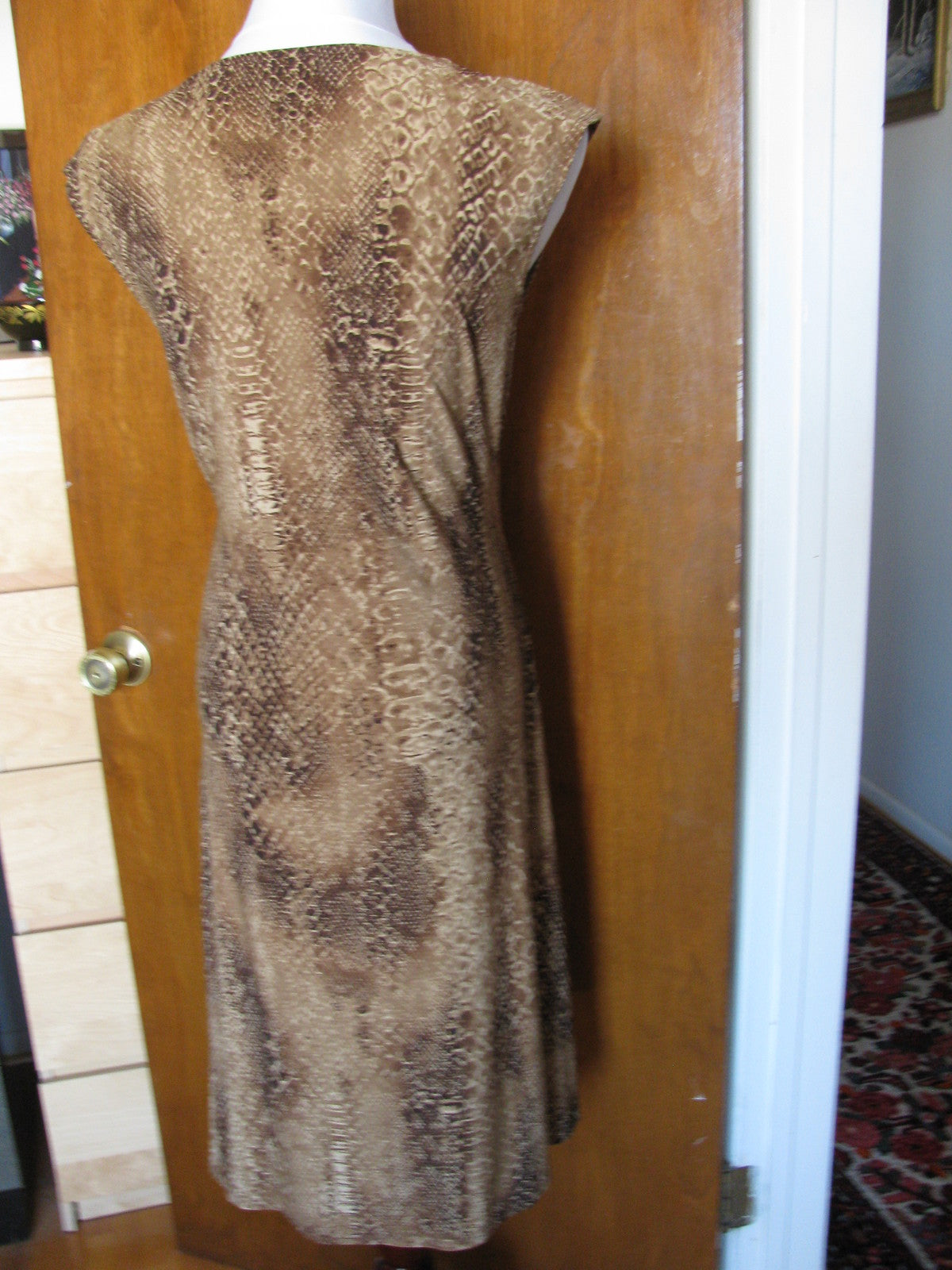 Ralph Lauren women’s brown multi faux wrap NWT dress size Medium