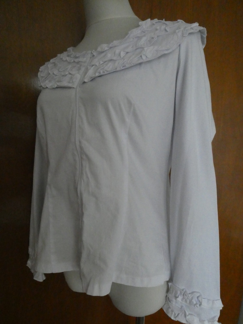 Kenar Women's Cotton Detailed Long Sleeves Tunic Top Blouse Size Large