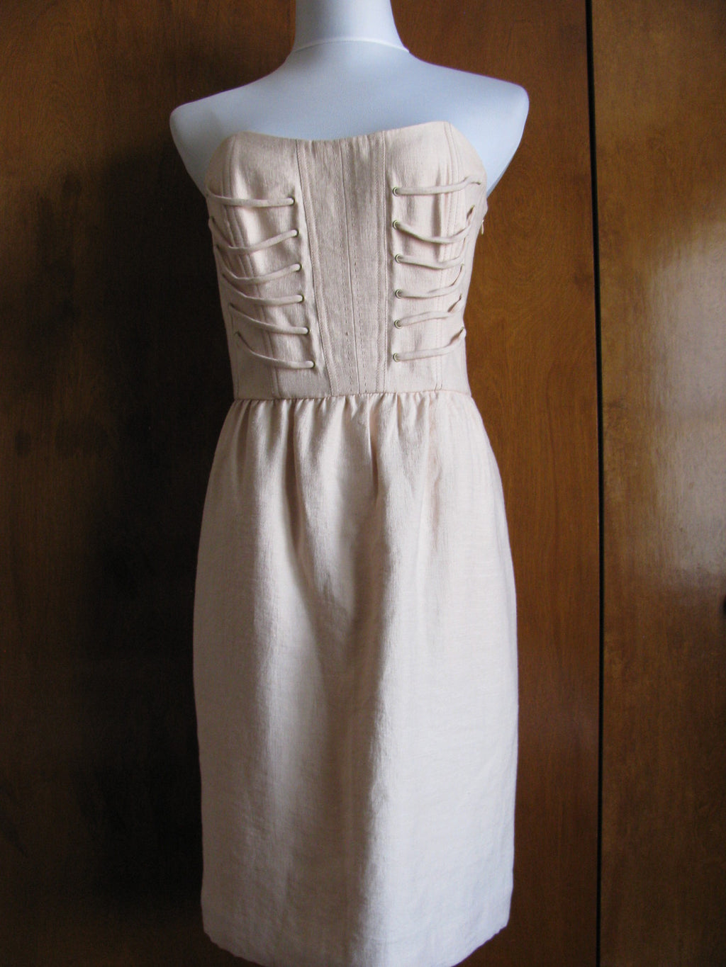 Rachel Roy women's champagne stylish strapless dress Size 10 