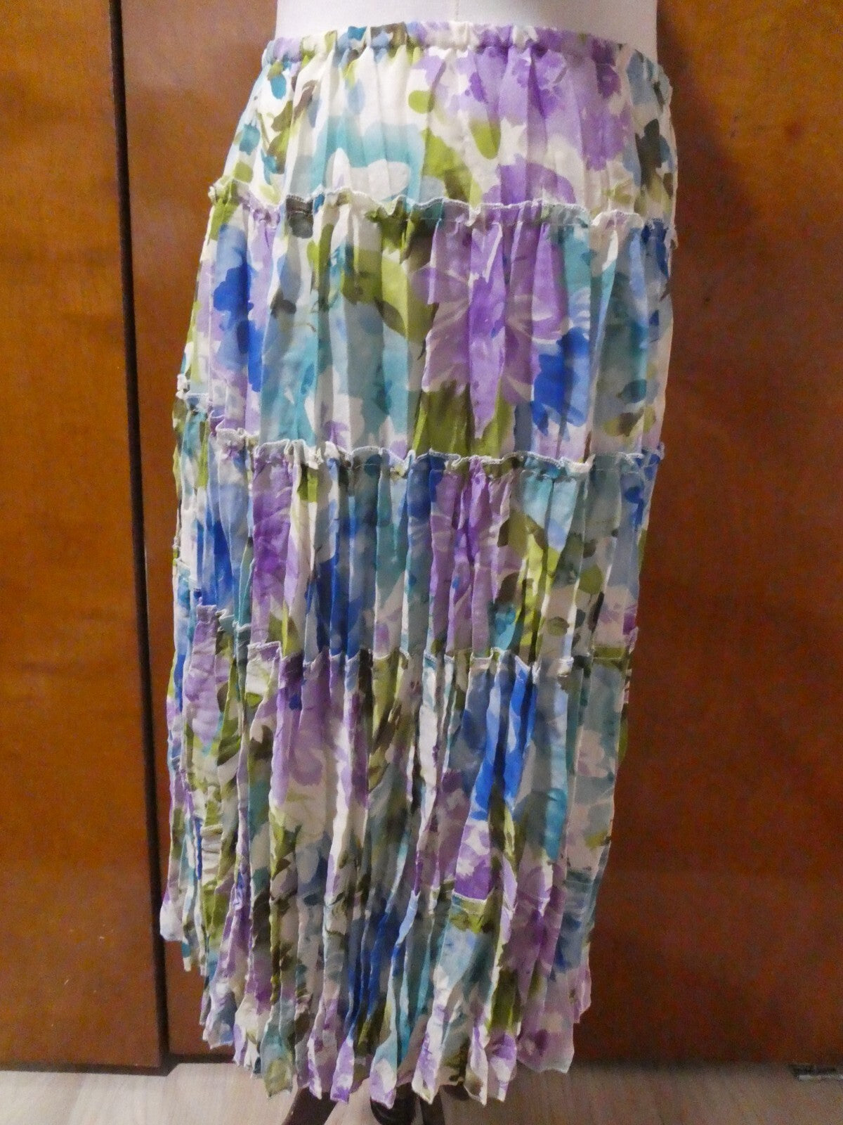 Allison Taylor Women's Multicolor Full Lined Pleated Skirt XLarge