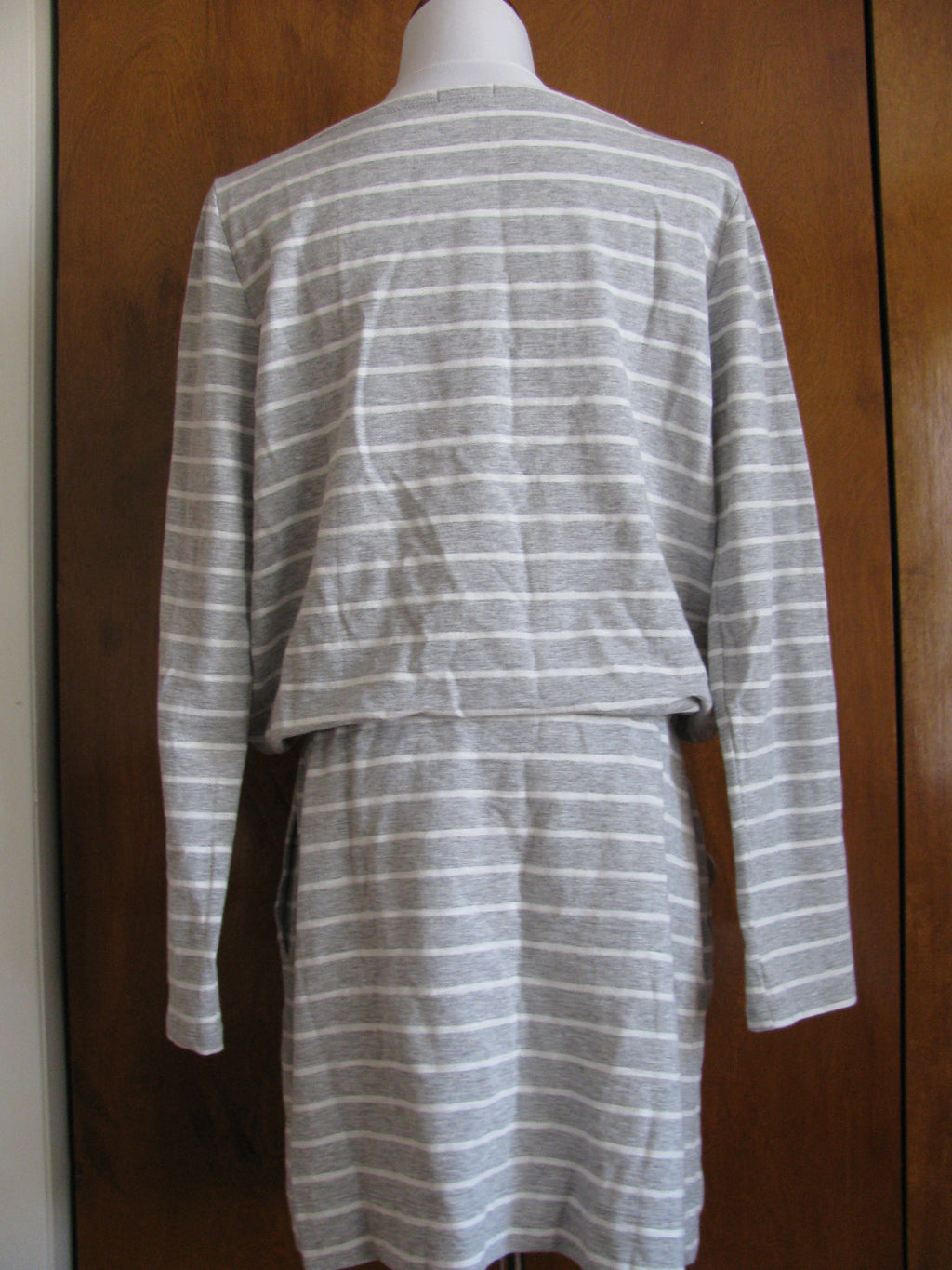 Gap Women’s Gray White Striped Cotton Dress New