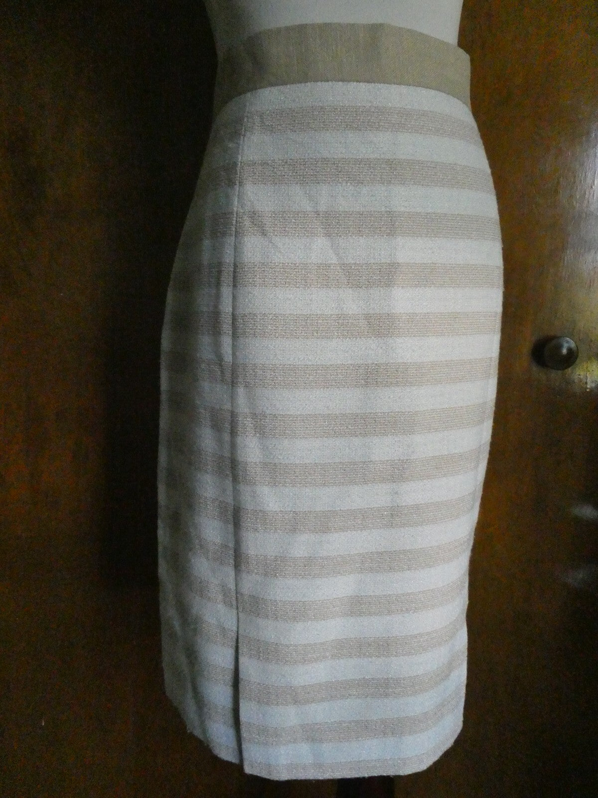 Kay Unger beige women's stylish lined skirt size 14