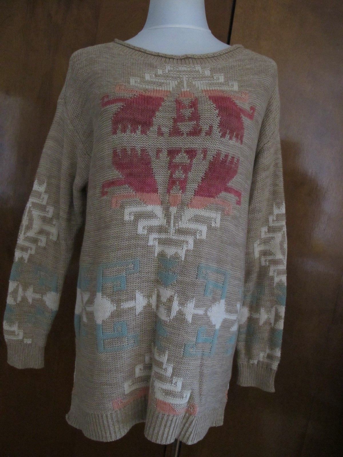 Lauren Ralph Lauren women’s beige gorgeous detailed sweater Large NWT 