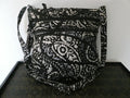 Vera Bradley Women's Black/White Shoulder Crossbody Quilted Zippered Bag