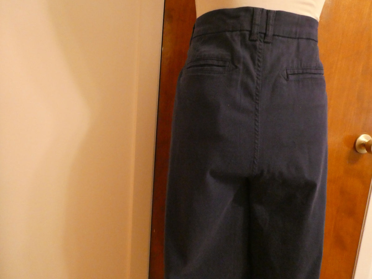 U.S. Polo Assn. Women's Wide Leg Chino Pants Navy High Rise Size 16R (fit 14R)
