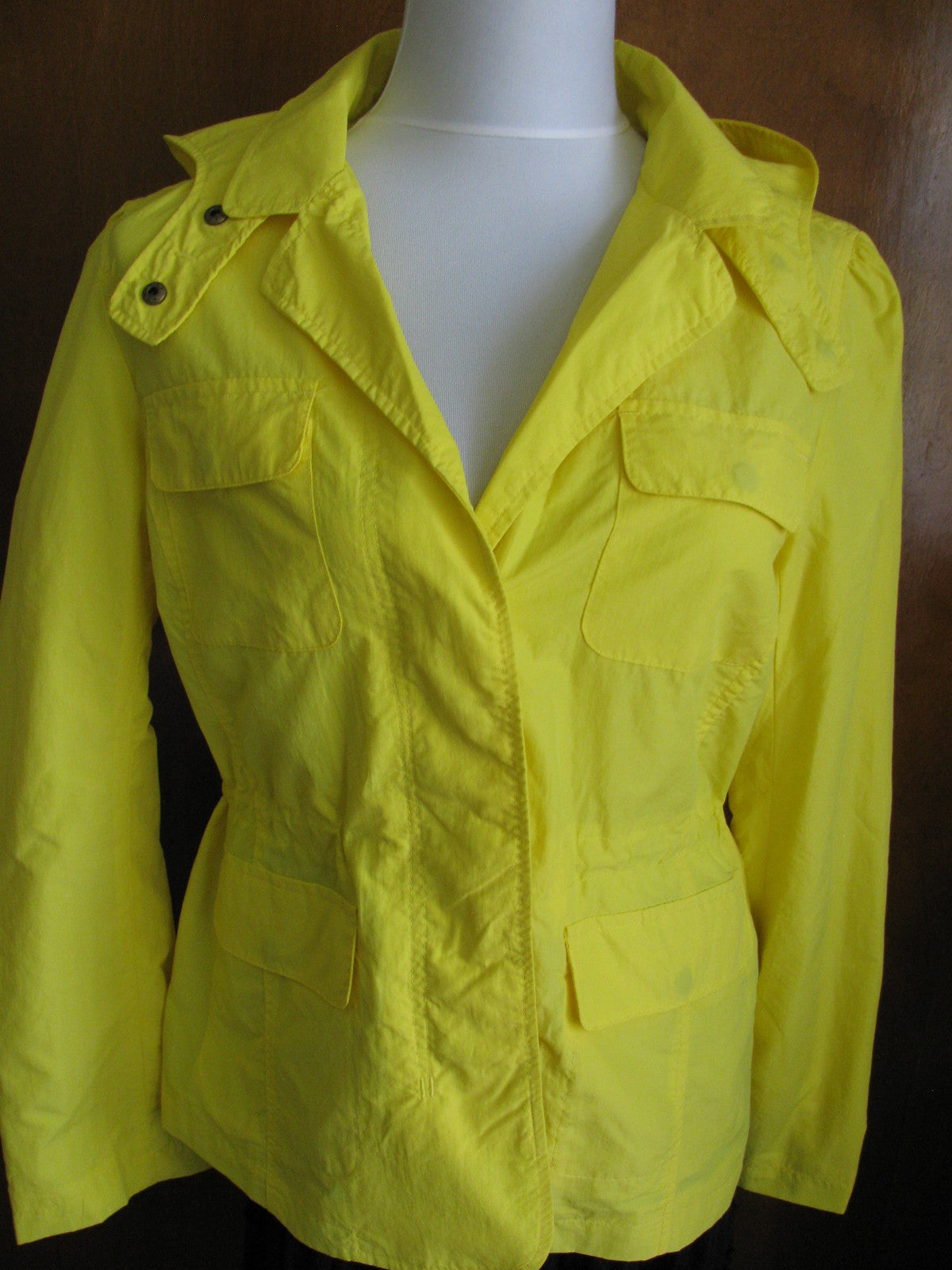 Workshop women's yellow cotton nylon lightweight jacket size Medium NWT  