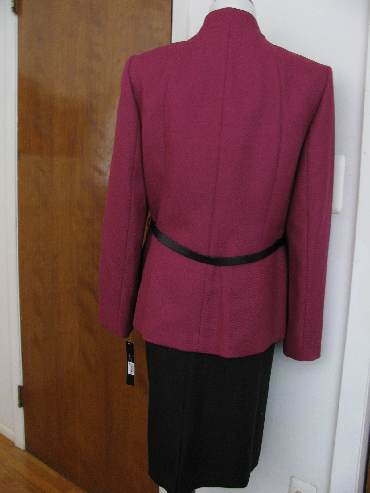 Tahari Asl Women’s Purple Belted 2 Piece Skirt Suit Size 16P New