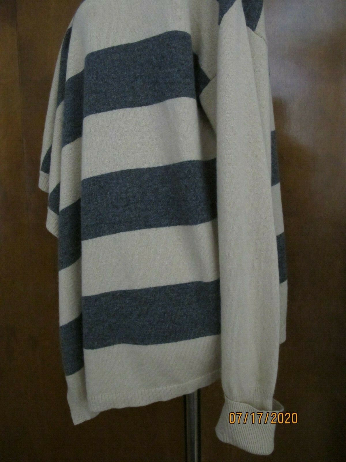 Basler women's sand striped open front cardigan size EU42