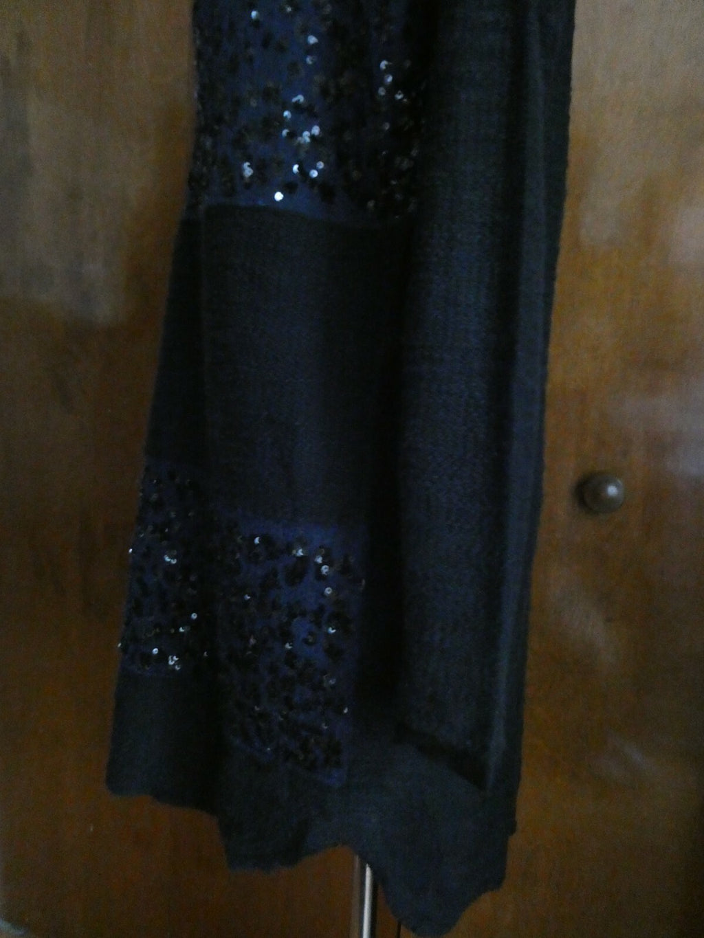 Free People women's black embellished gorgeous long sweater Small