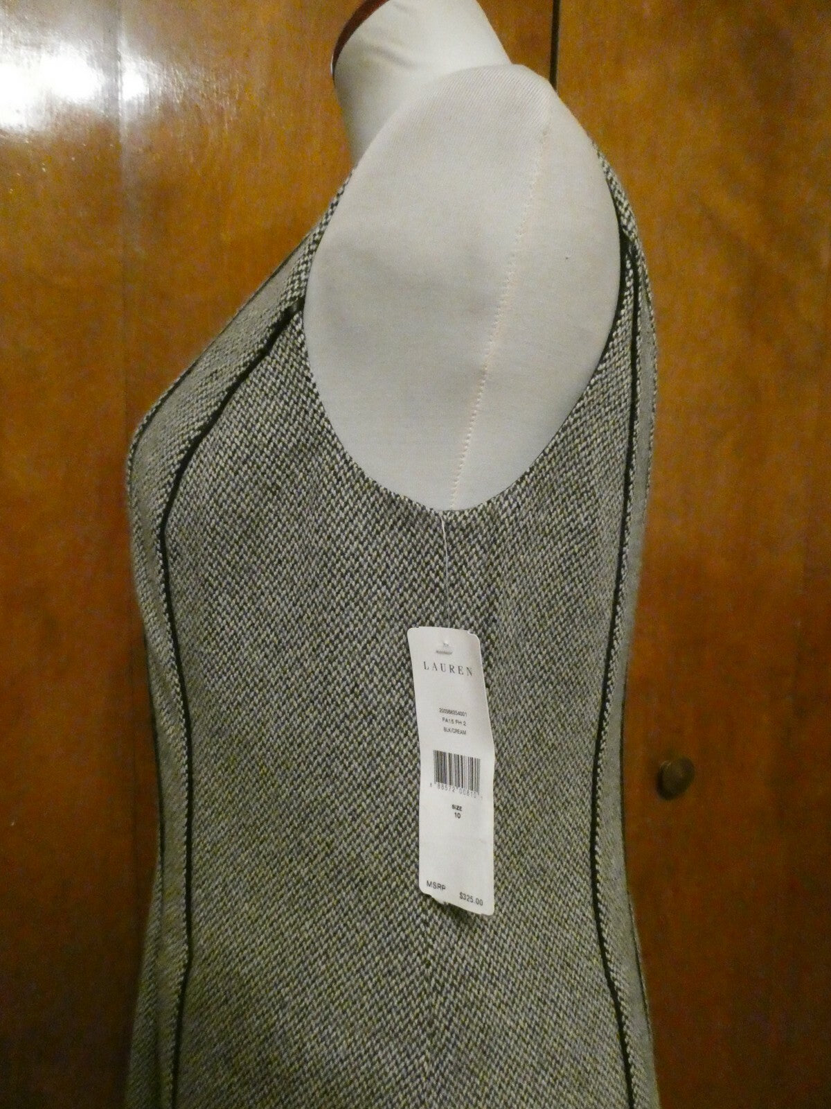 Ralph Lauren women's black/cream A-line dress size 10,12
