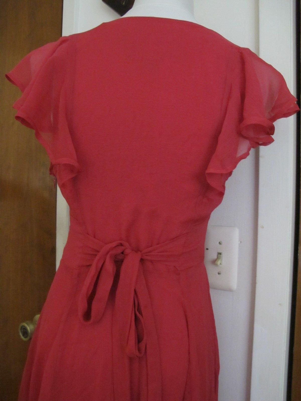 Anthropologie HD in Paris women's Pink/Rose Silk Dress Size 4 