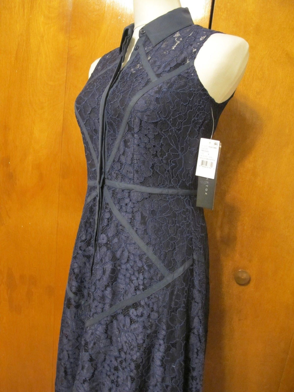 Aidan Mattox women's navy evening fitted A-line maxi New dress 