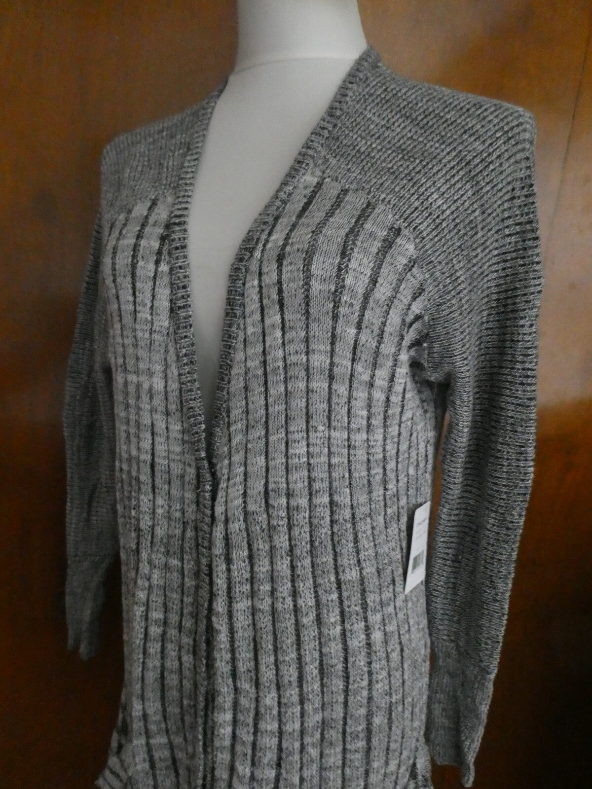 Free People Women's Gray Comb Long Cardigan Size Xsmall
