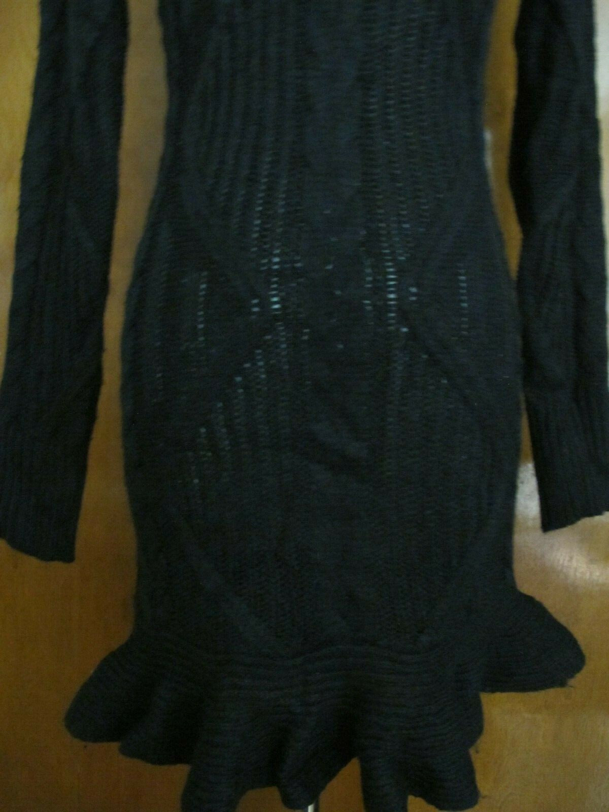 UNIF Women's Black Detailed Sweater Mini Dress Medium(fits Small)