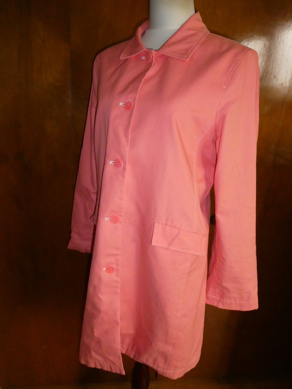 JH Women's Orange Long Sleeve Trench Coat Size 14 (can fit size 12)