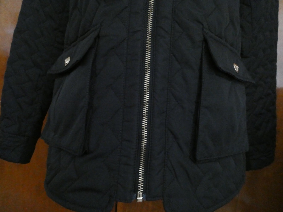 Tommy Hilfiger Quilted Zip-Up Jacket Black Size Large