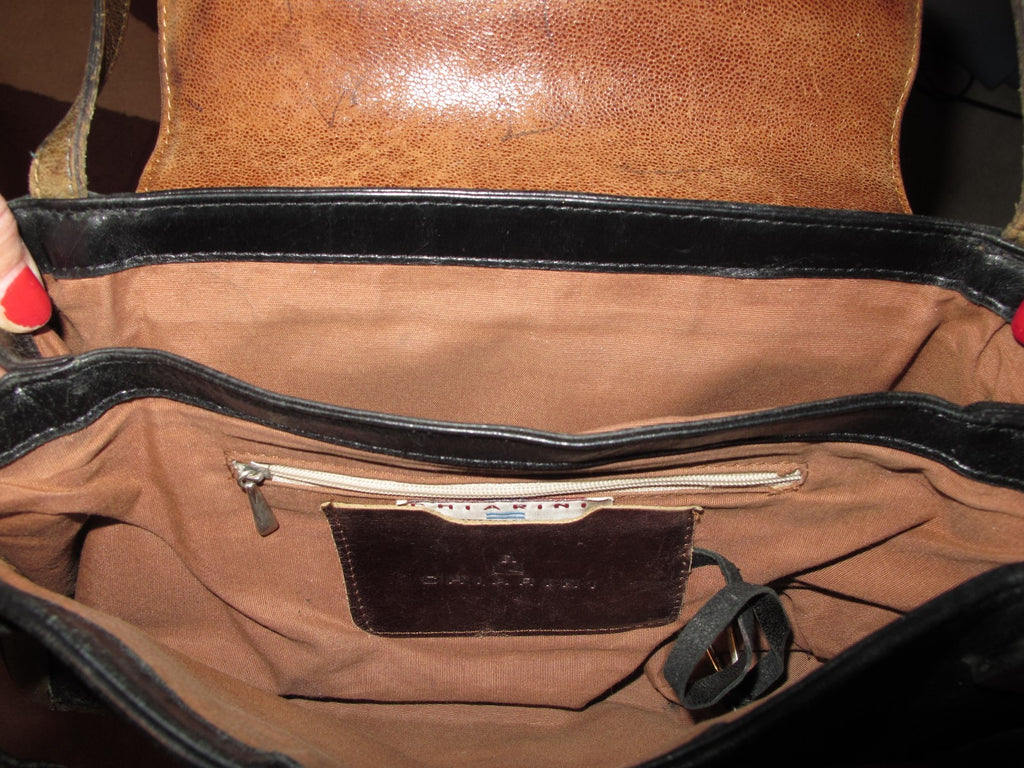 Chiarini Vintage Women’s Brown Foldover Leather Bag Purse