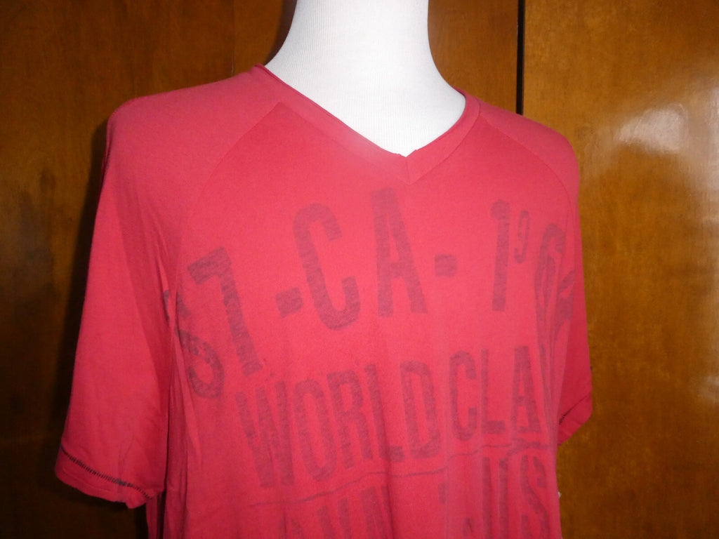 7 SEVEN men’s soft 100% cotton t-shirt red size 2XL NEW