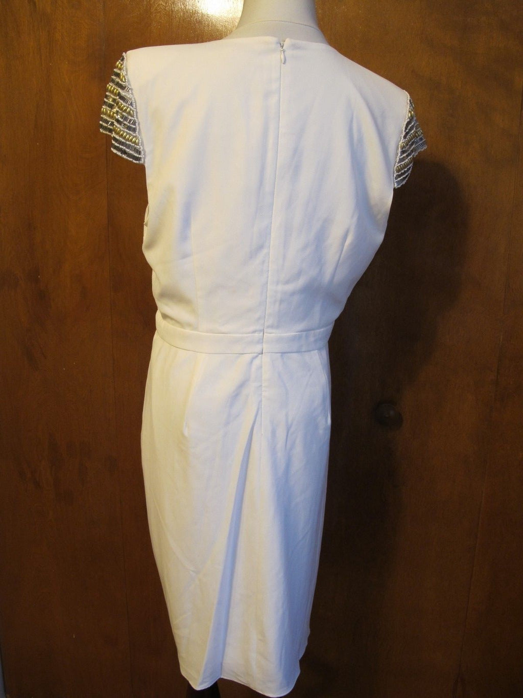 Guess women's off white evening wrap dress size 12 NWT fits size 10