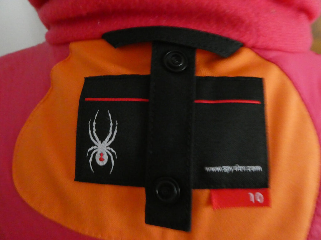 Women’s Spyder 3M Thinsulate Black Hooded Ski Snow Jacket Size 10