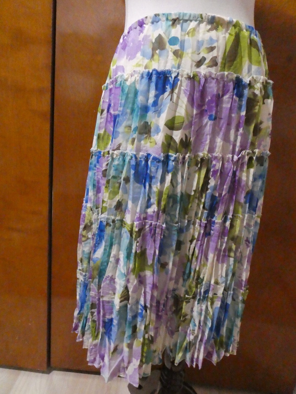 Allison Taylor Women's Multicolor Full Lined Pleated Skirt XLarge