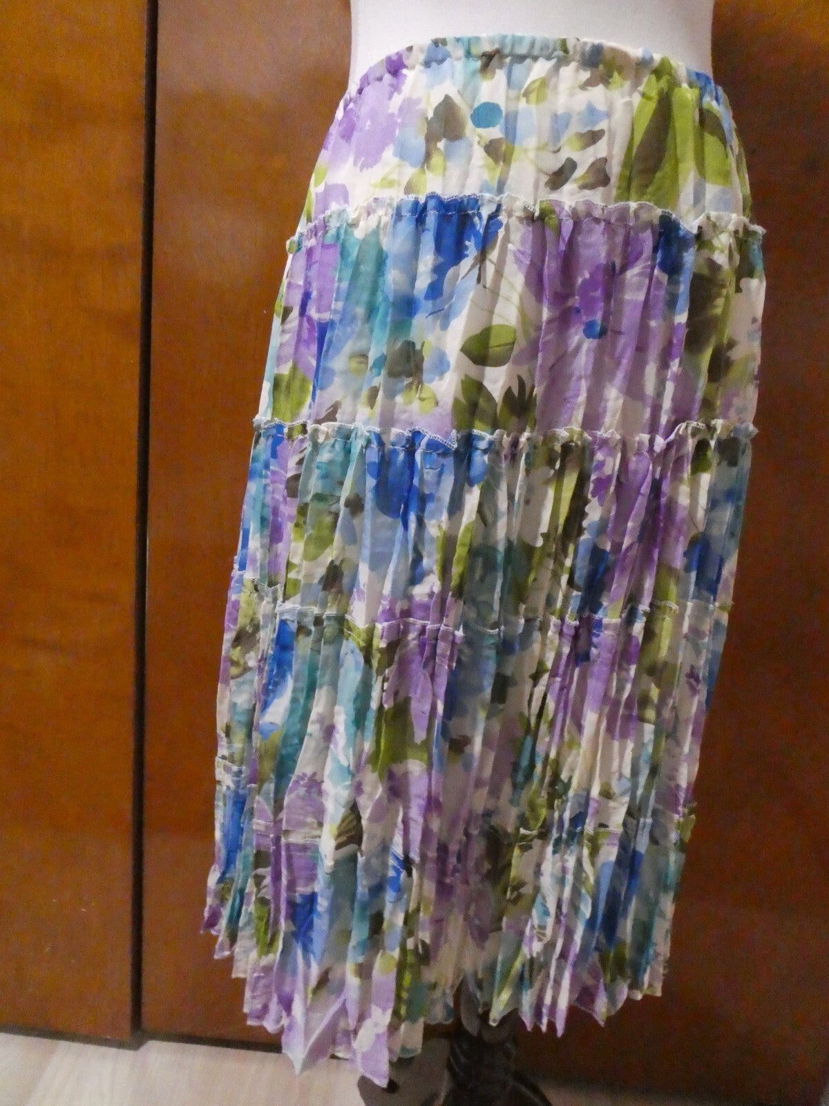 Allison Taylor Women's Multicolor Full Lined Pleated Skirt XLarge