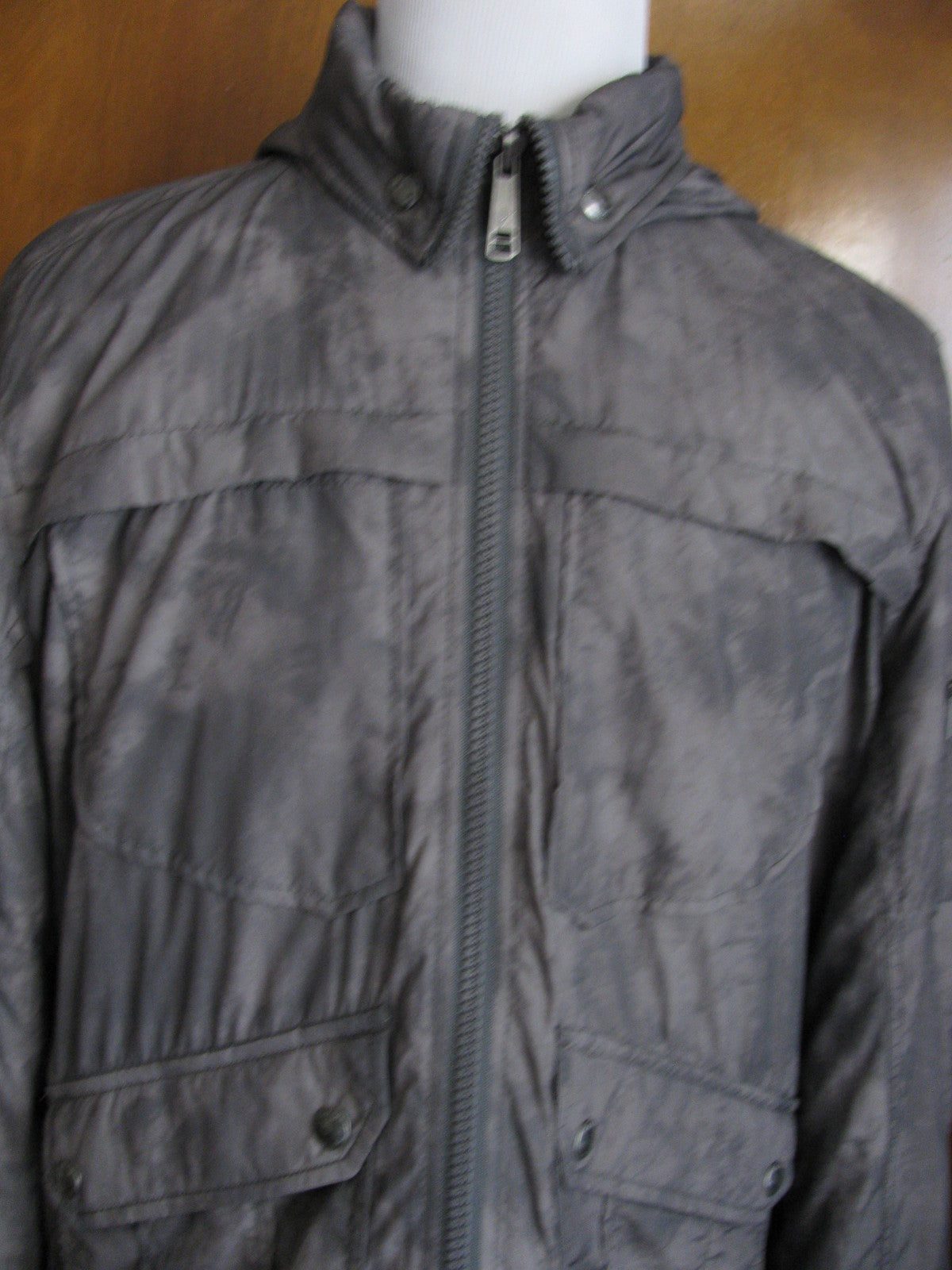 Guess Men's Willow Green Hidden Hood Jacket Coat Size M, XL